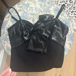 Anthropologie Dolan Black Sequin Women's Top